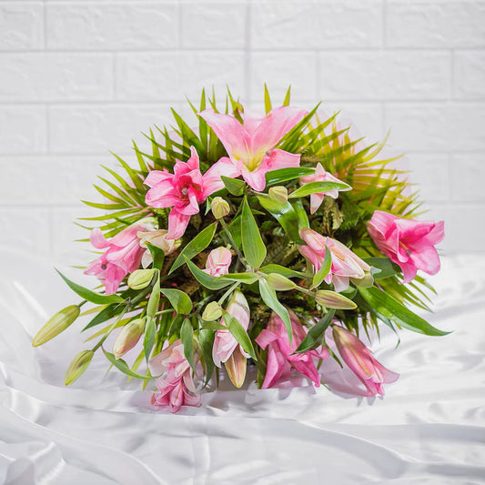 Alluring Asiatic Pink Lily Bouquet