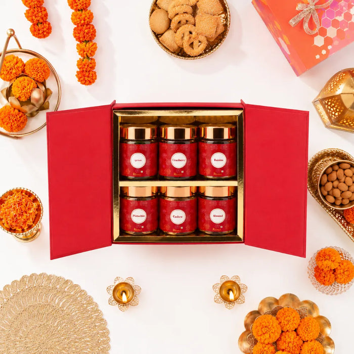 The Scarlet Bliss Premium Diwali Dry Fruit Gift Set