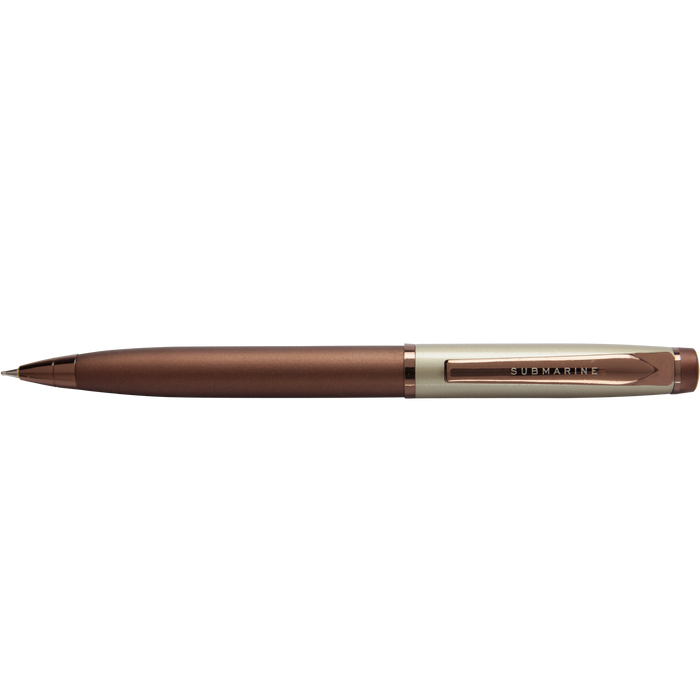 Brown pen with 'Submariner' branding on a white background
