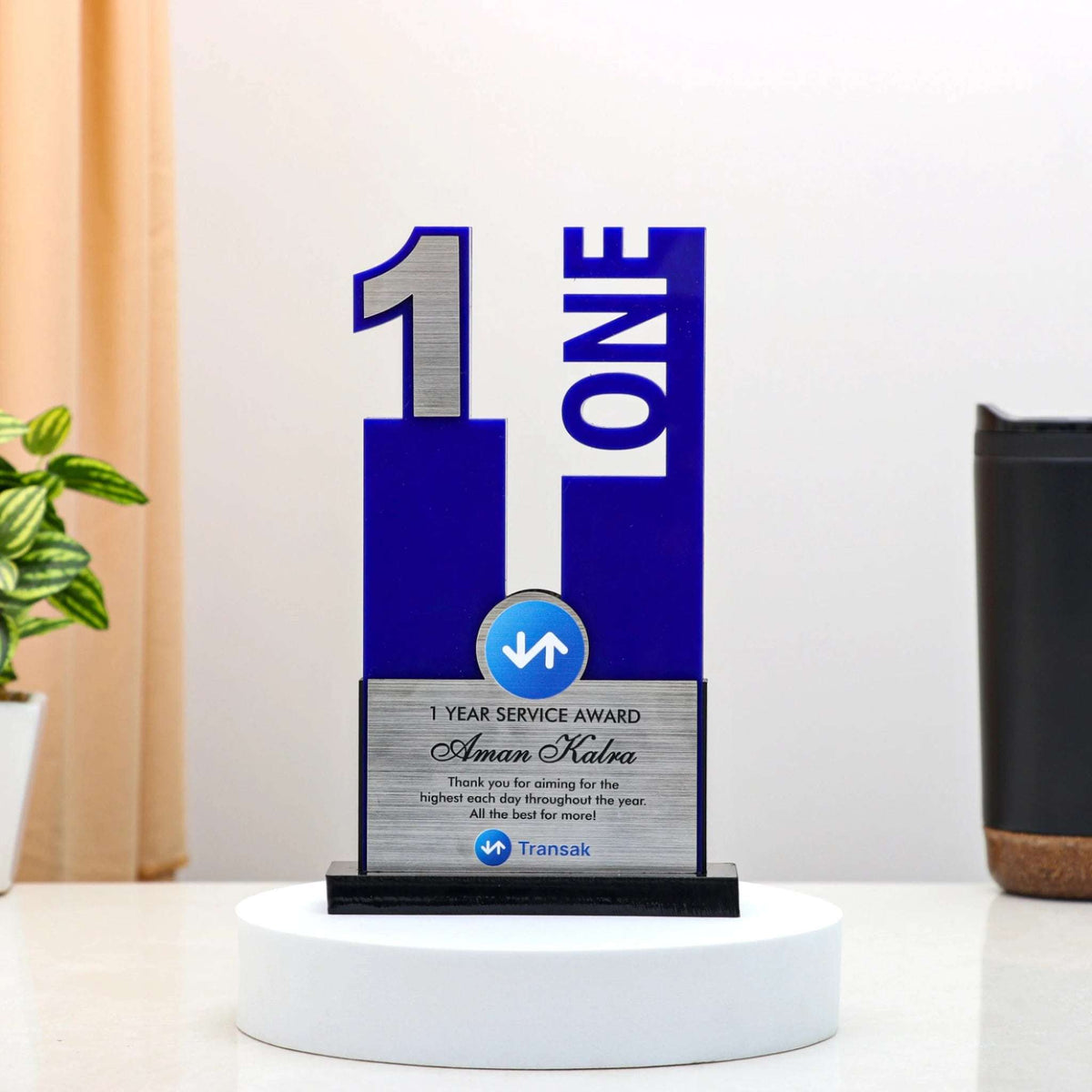 Acrylic Long Service Award Trophy