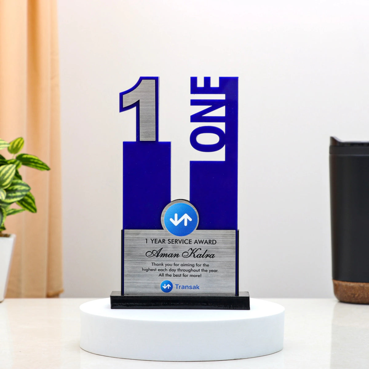 Acrylic Long Service Award Trophy