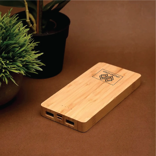 Corporate gifts oak color powerbank