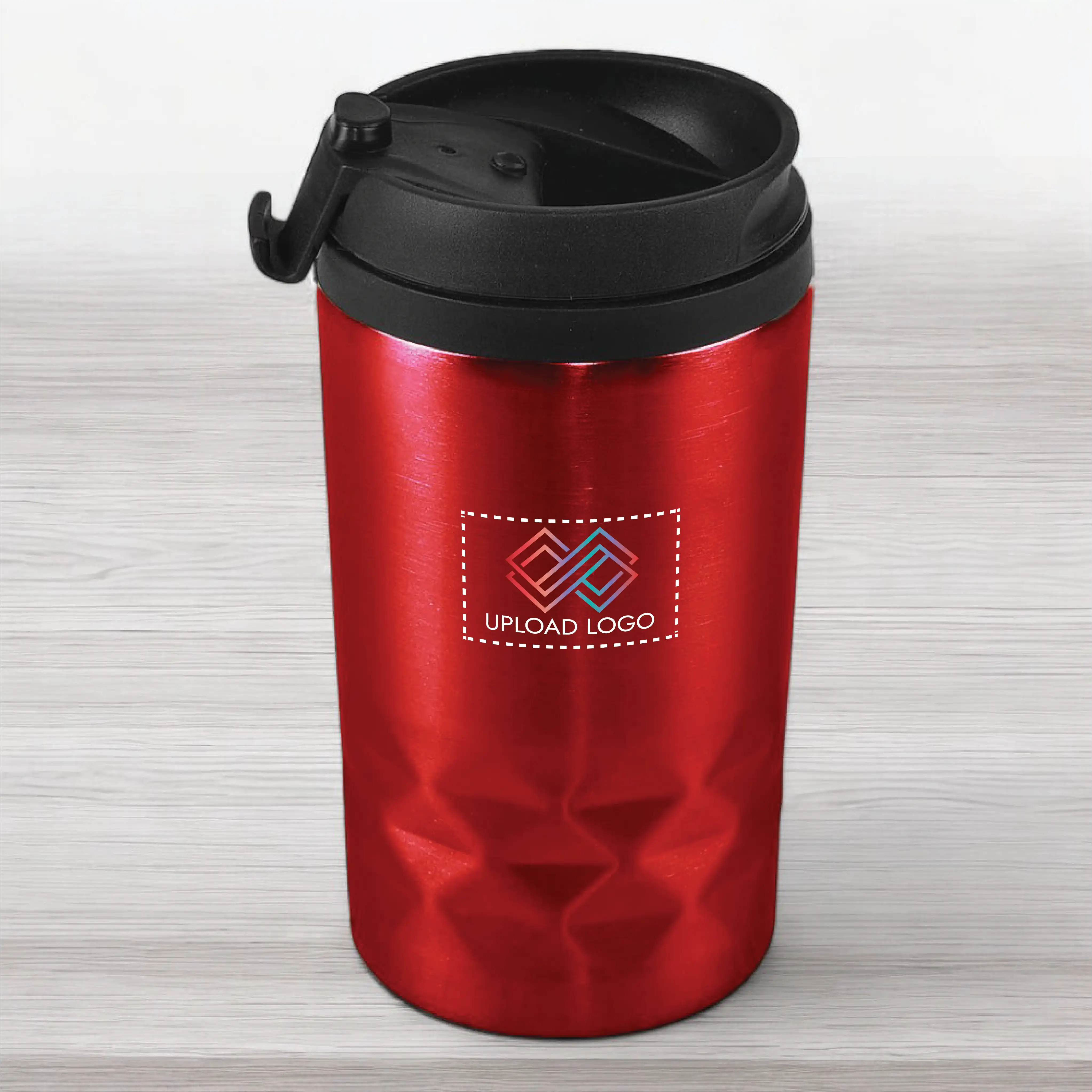 Toby Stainless Steel Double Wall Travel Mug (250 mL) Red