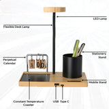 Auburn 6 in 1 Multi-Functional Bamboo Desk Utility