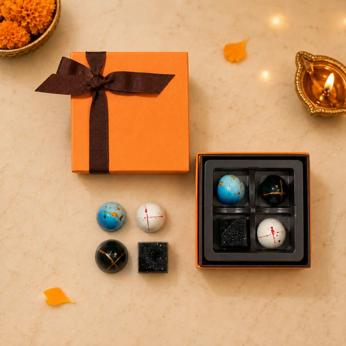 Bonbon Classic Box of 4 – Soft Centre Filled Chocolates