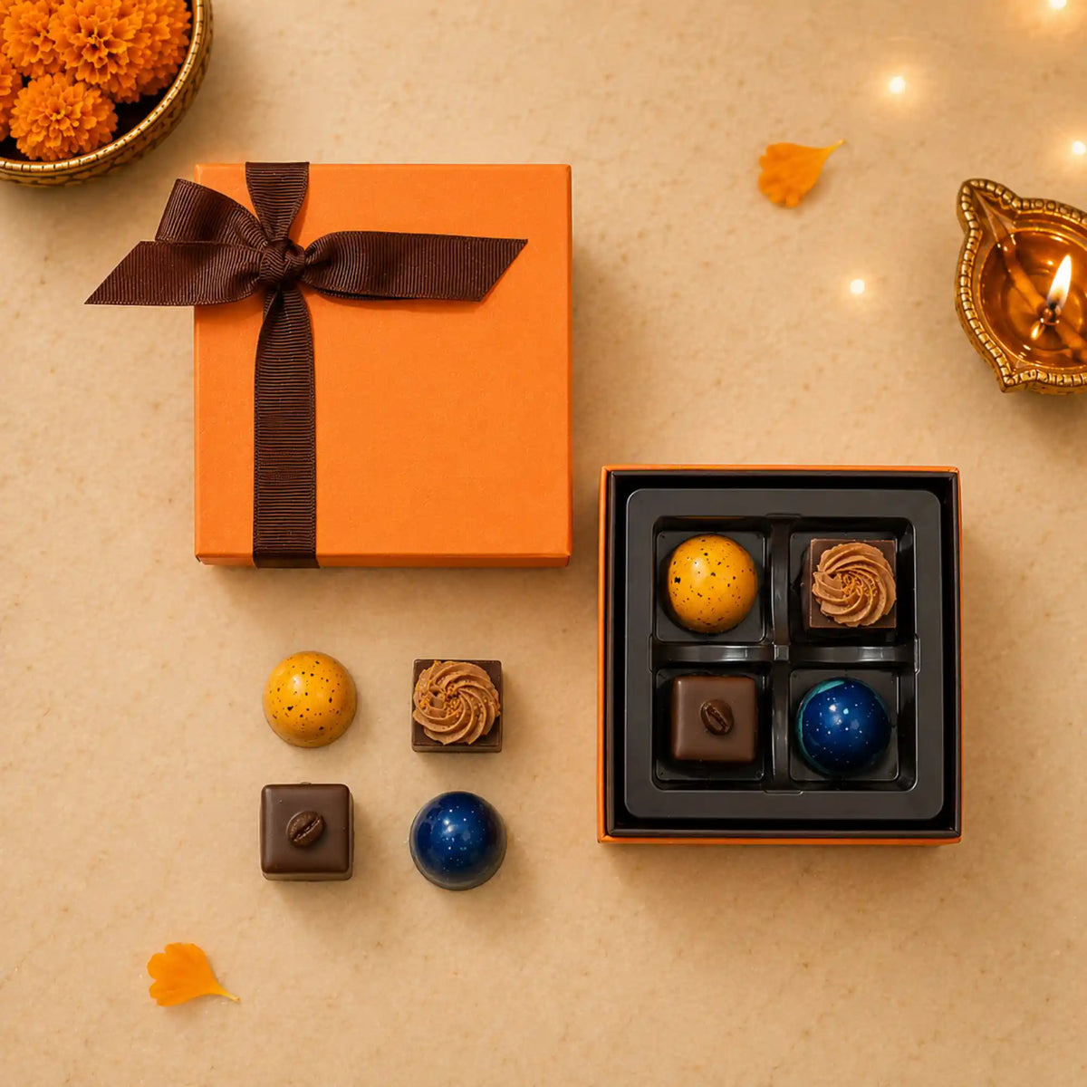 Bonbon Signature Box of 4 – Premium Filled Chocolates