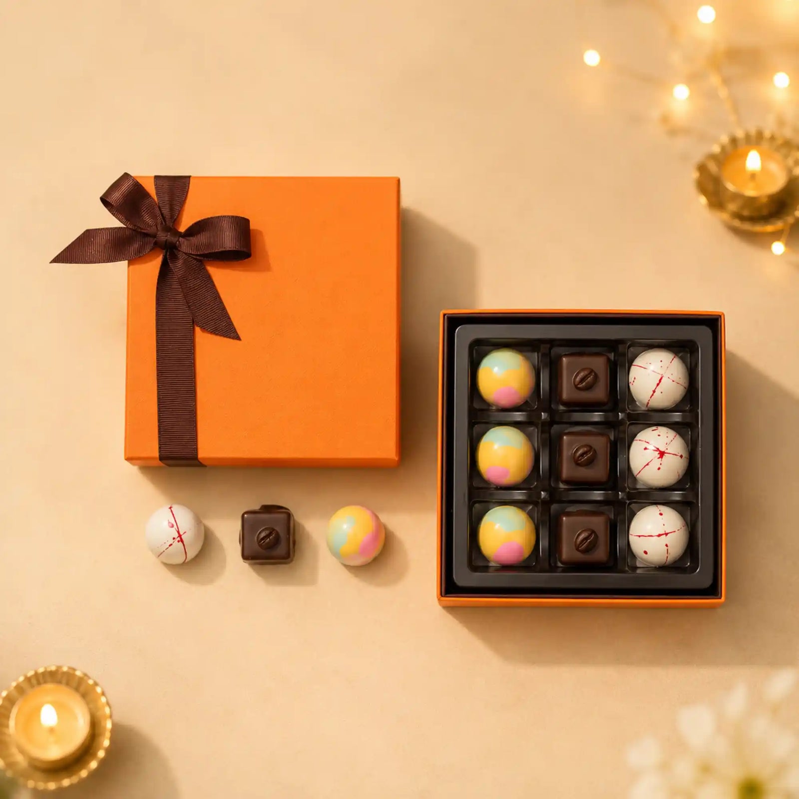 Bonbon Signature Box of 9 – Assorted Centre-Filled Chocolate Bonbons