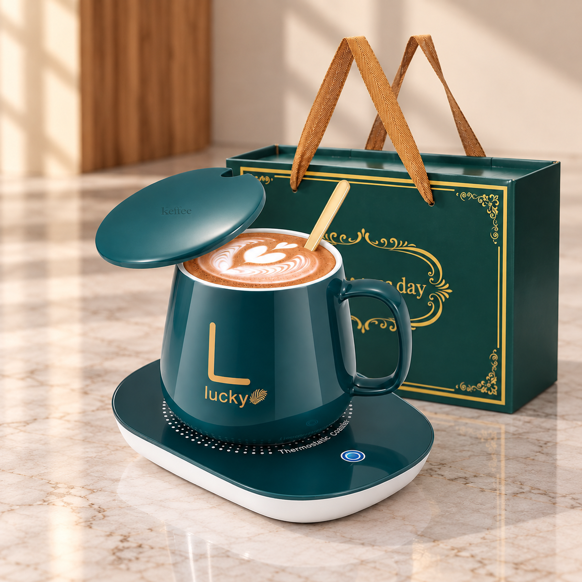 TCH 09 – Ceramic Mug Warmer Set with Touch Control