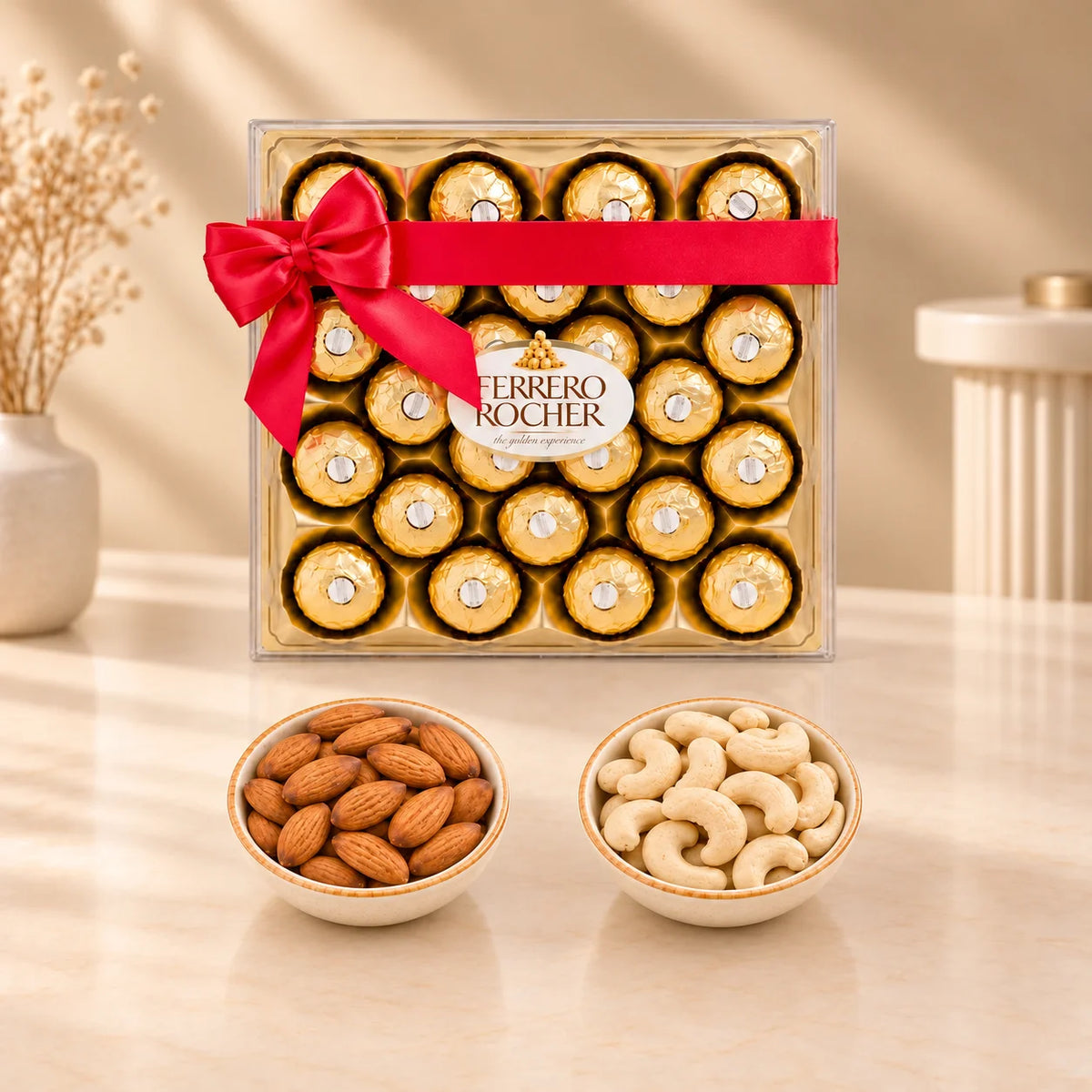 Golden Indulgence – Ferrero Rocher, Almond & Cashew Gift Combo