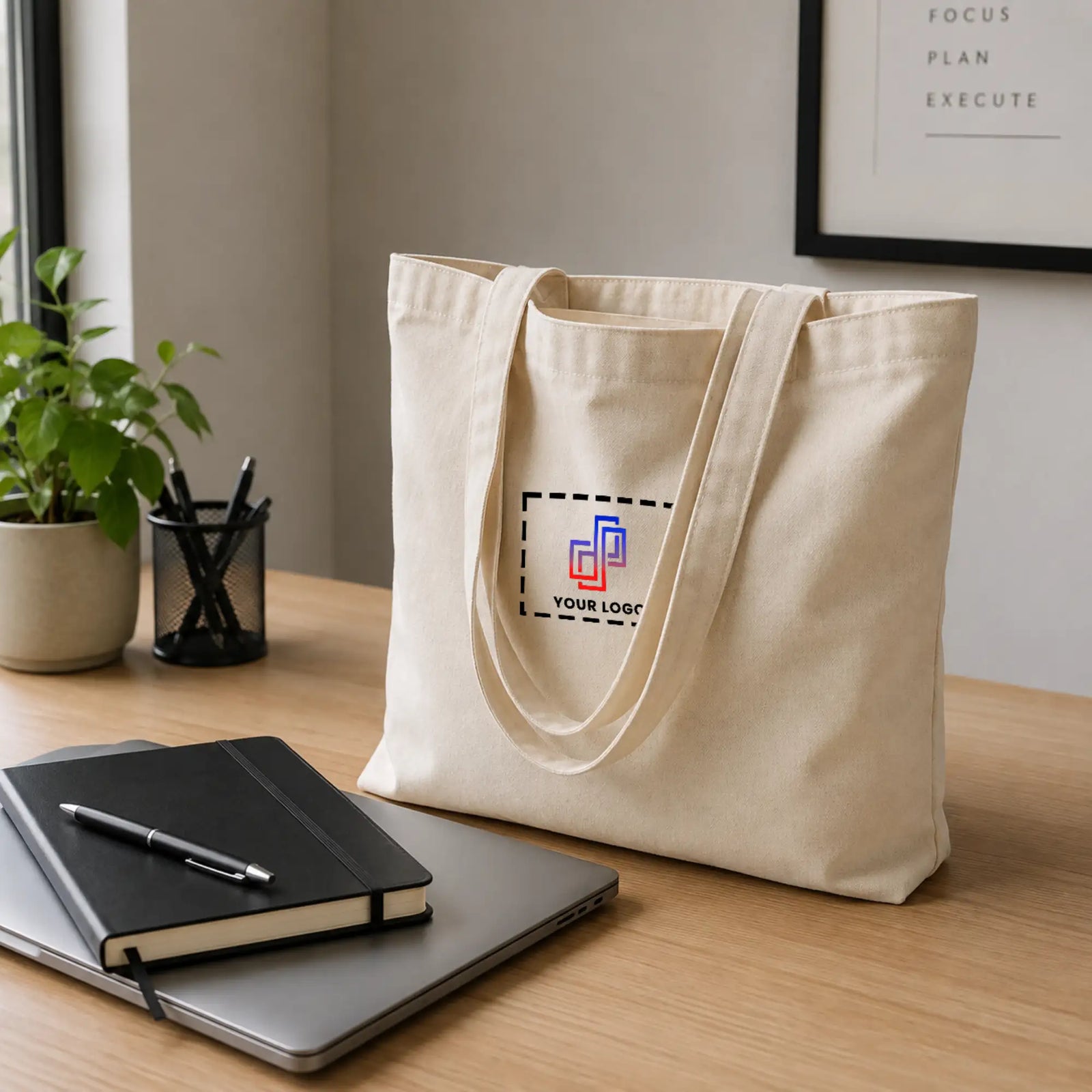 Classic Natural Cotton Tote Bag