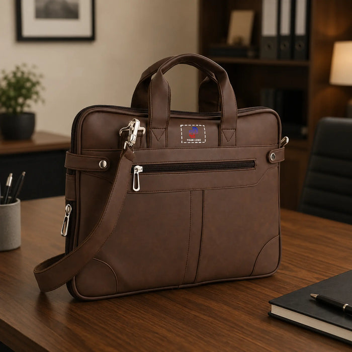 Premium Leather Laptop Briefcase for Professionals