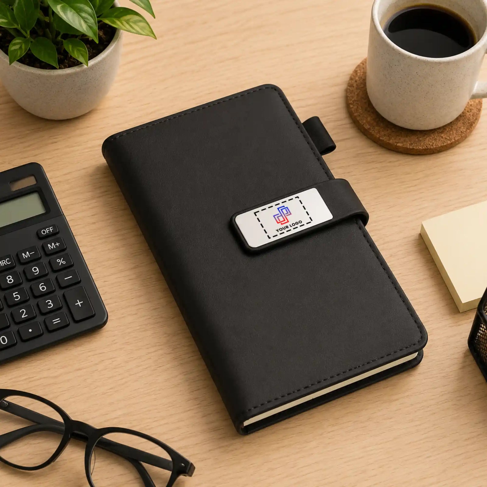 Notebook-Style Diary with Metal Closure
