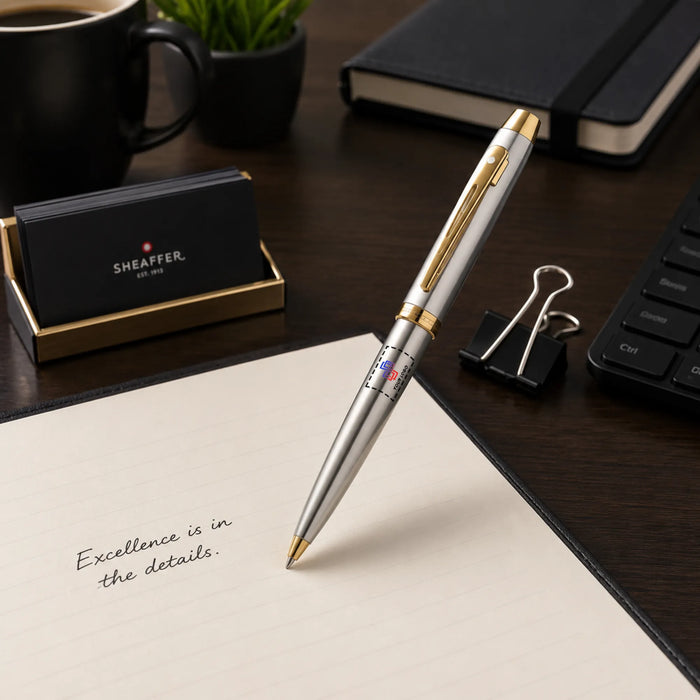 Sheaffer 300 Glossy Ballpoint Pen with Gold Trim
