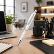 Steel Tip Rubber-Finish Click-Action Pen