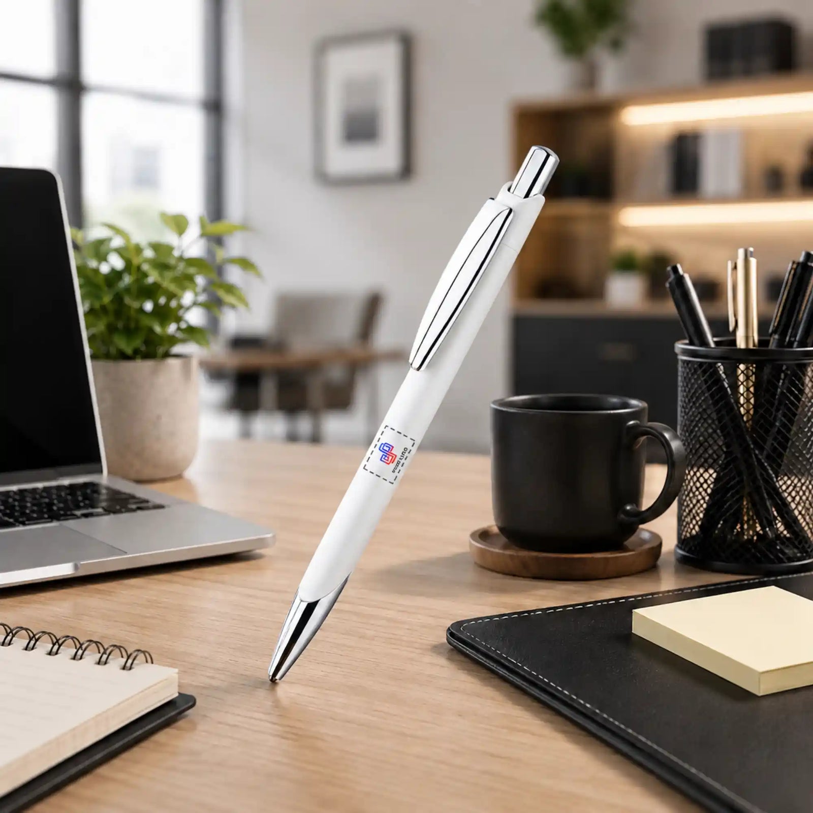 Steel Tip Rubber-Finish Click-Action Pen