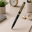 Classic Click-Action Metal Pen with Gold Accents