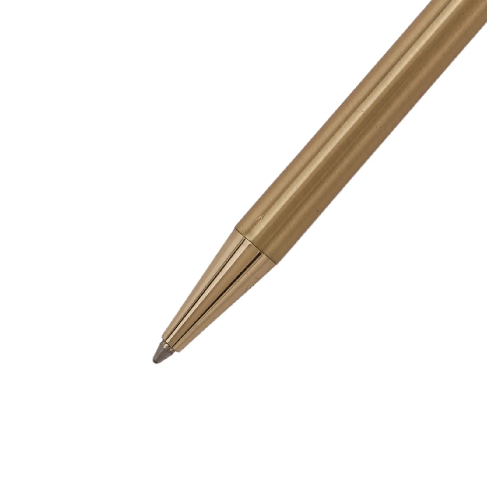 Gold pen on a white background