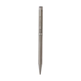 Silver pen on a white background
