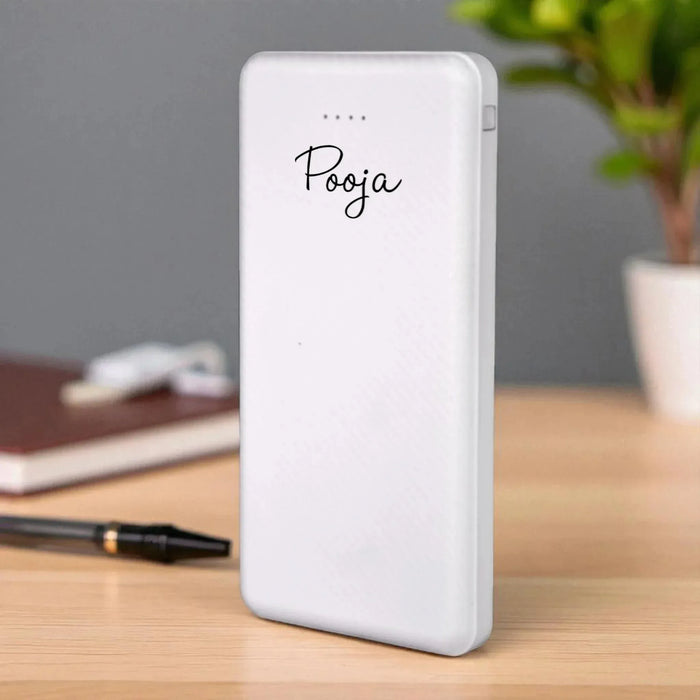 engraved side standin shot EnZest 10000mAh powerbank fast reliable custom portable charger and personalized gifts for tech lovers
