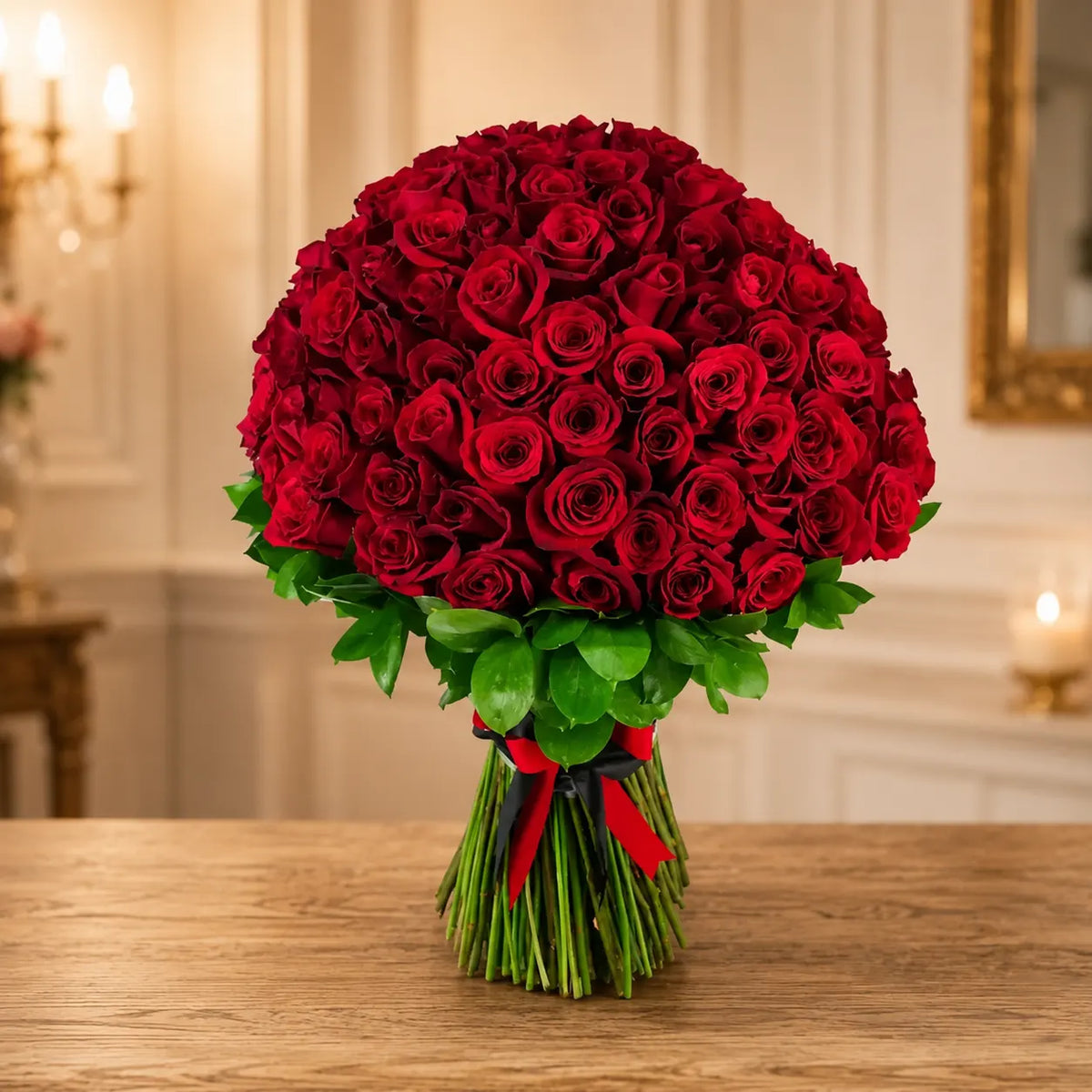 Enigmatic Love Red Roses Bouquet