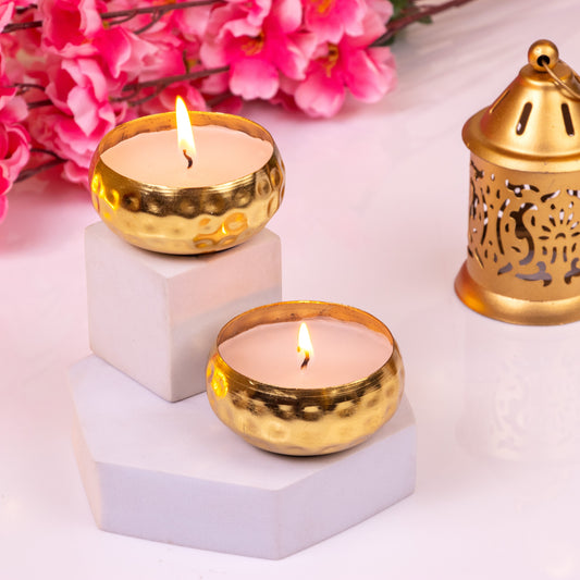 Hammered Metal Diya (2 units)