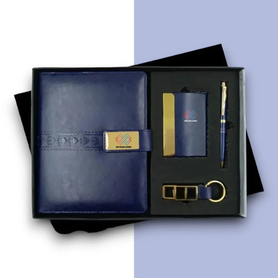 Gray Jute 4 in 1 Diary,Pen,Keychain & Cardholder