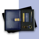 Gray Jute 4 in 1 Diary,Pen,Keychain & Cardholder