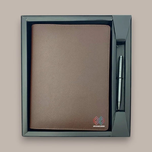 Brown Liam Planner Diary with Metal Pen