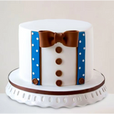 Gentleman Chocolate Fondant Cake