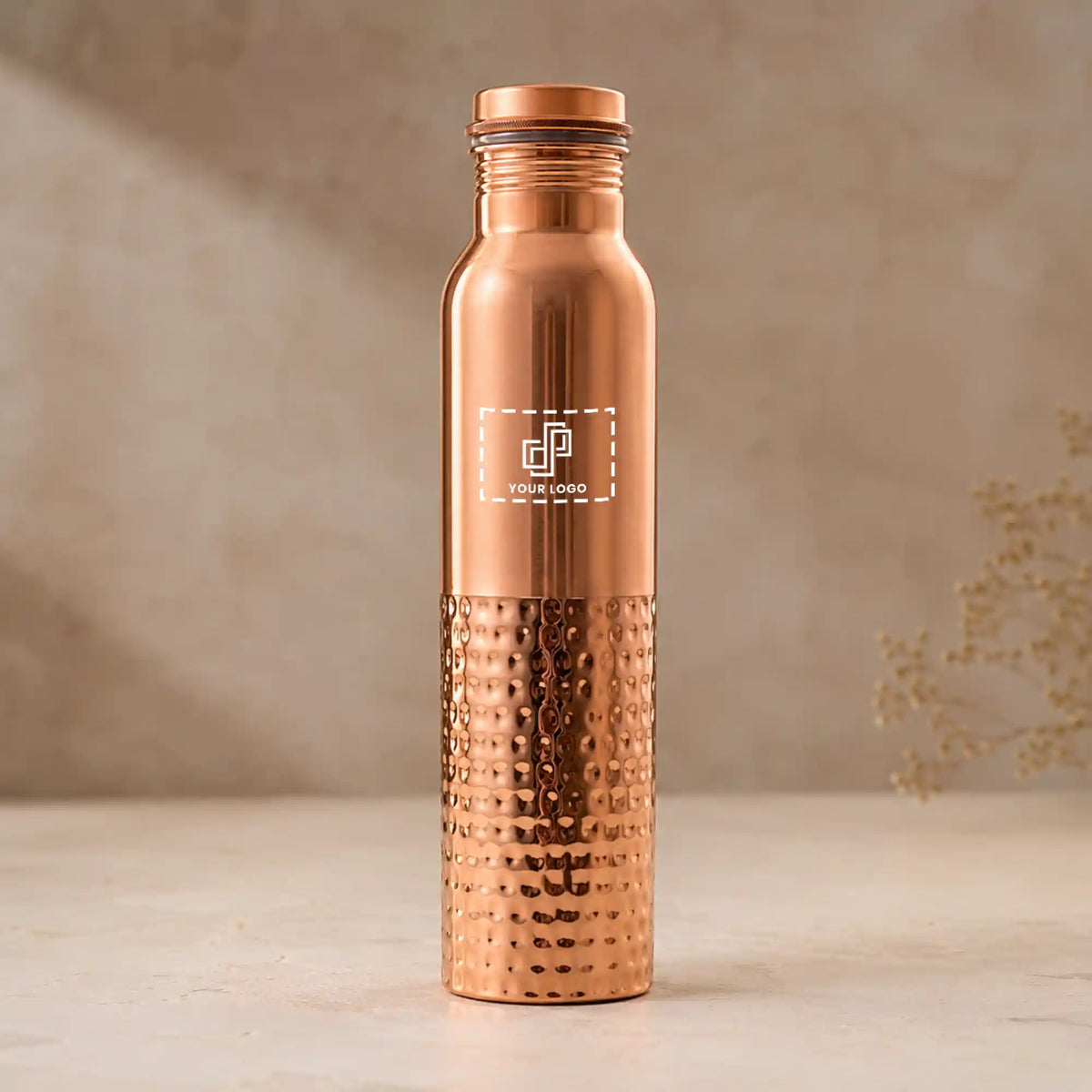 Half Hammered Copper Bottle