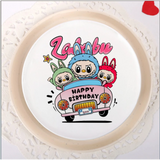 Happy Birthday Labubu Vanilla Cake