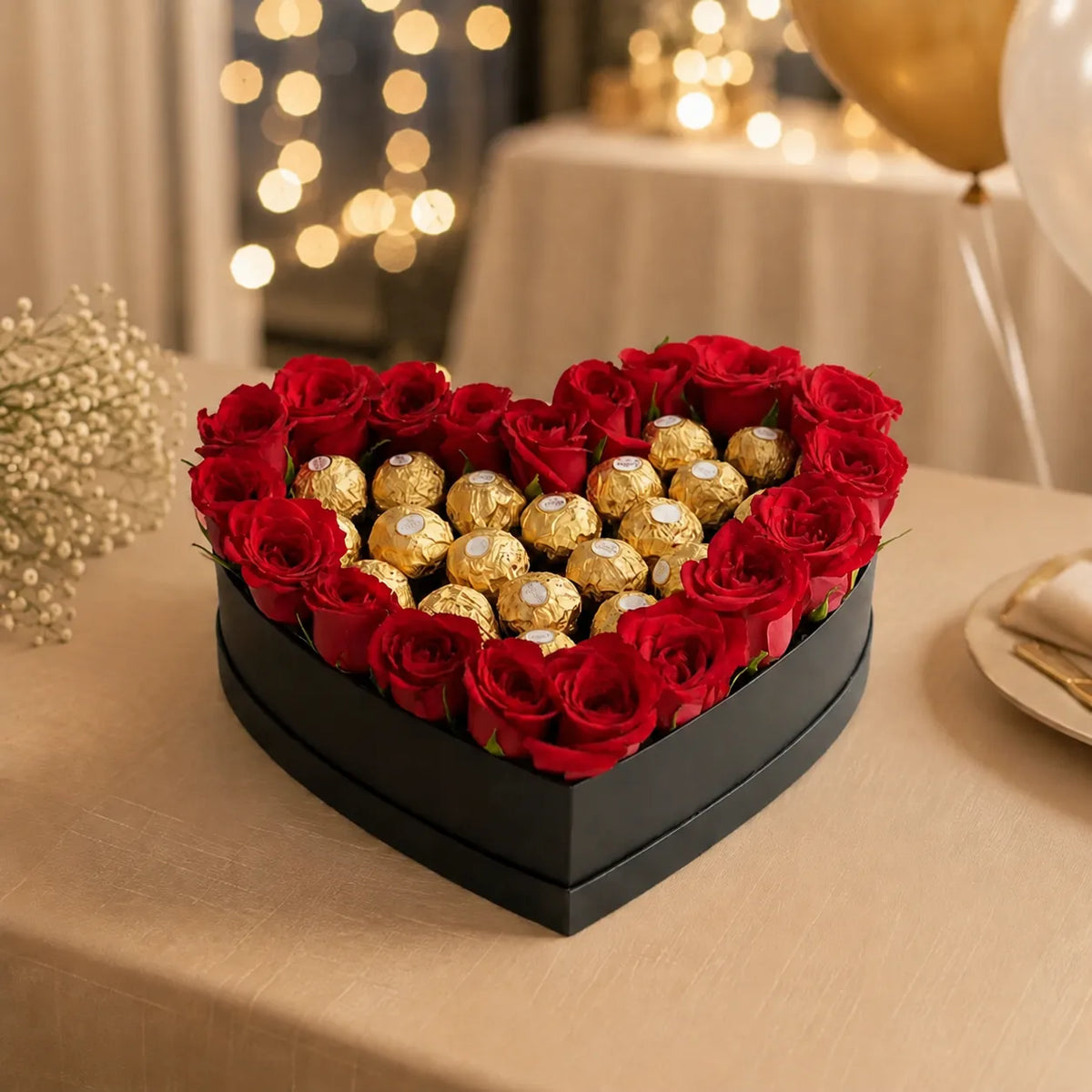 Sweetheart Symphony Heart-Shaped Chocolate Gift