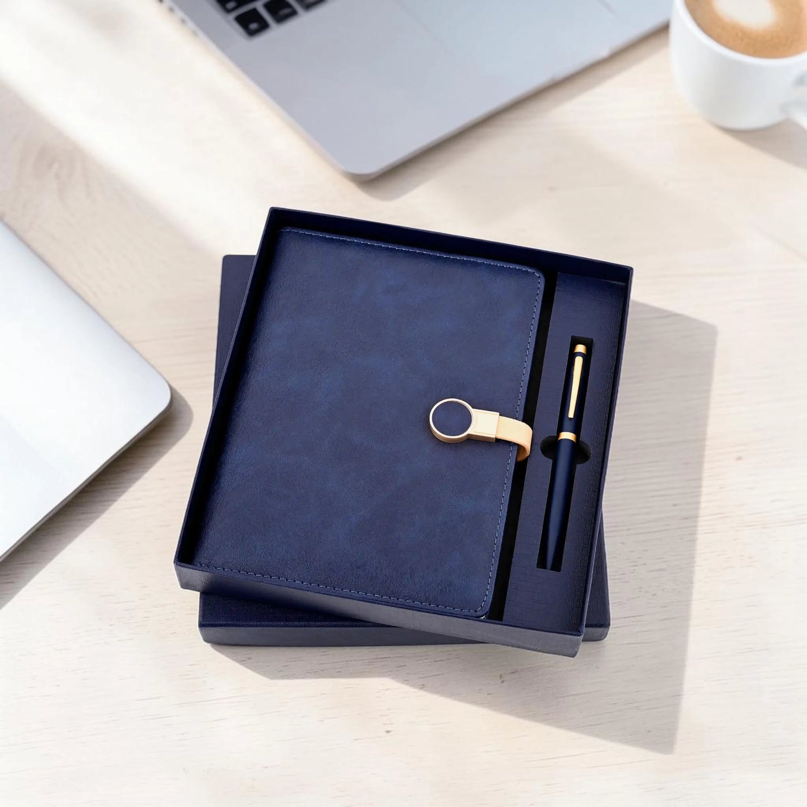 blue Royale eco friendly pen and diary combo sustainable corporate gift set for professionals
