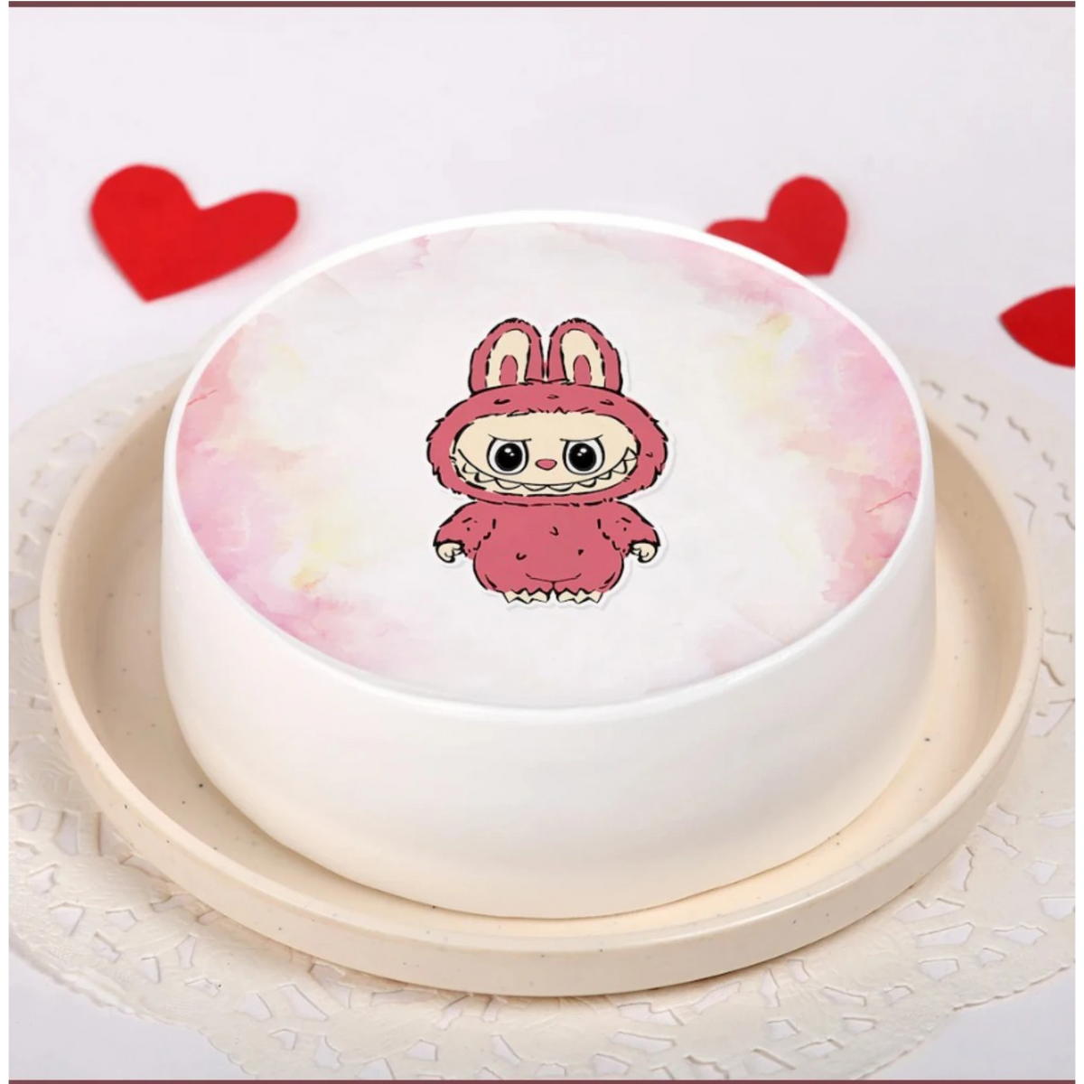 Labubu Vanilla Cake