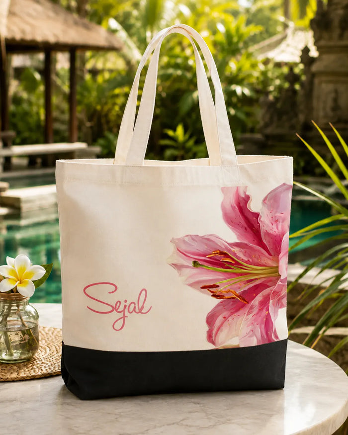 Lily Luxe Personalized Tote Bag