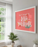 Love Yourself First – Cute Quote Wall Frame