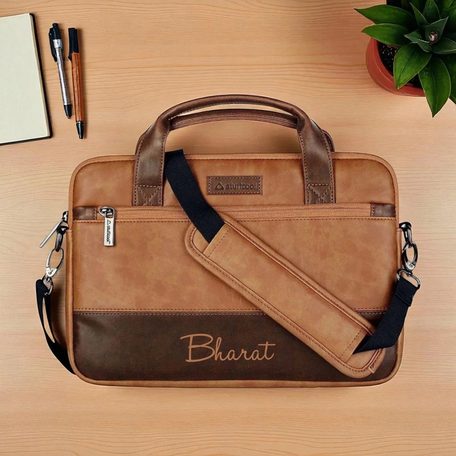 Faux Leather Shoulder Sleeve for Laptops