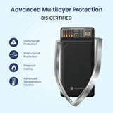 Portronics device with advanced multilayer protection features on a light blue background