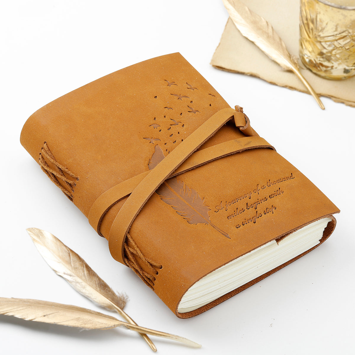 Mustard Minimalist Daily Planner with Strap