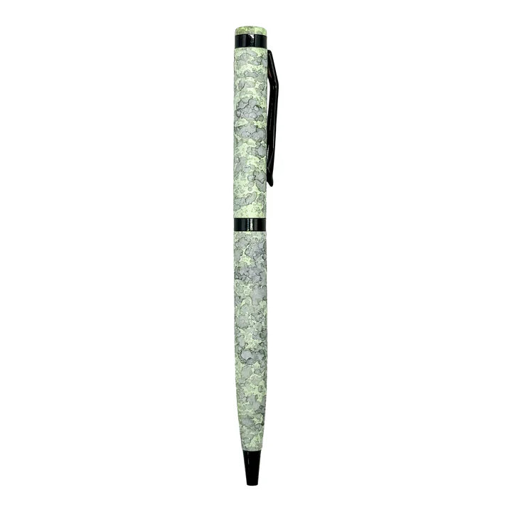 Pen with a decorative cap on a white background