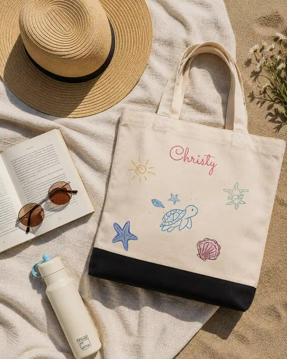 Ocean Whimsy Personalised Tote Bag