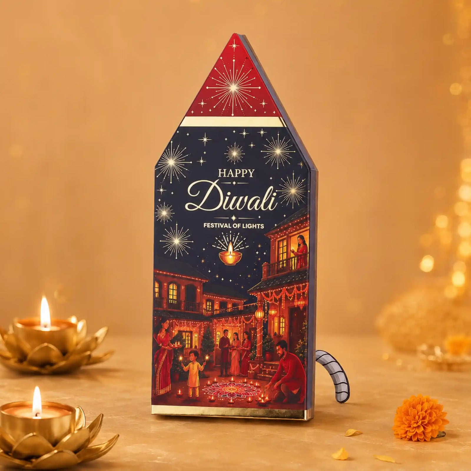 Pataka Box – Festive Gourmet & Diya Gift Hamper