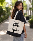 Peek-a-Paw Personalized Cat Tote Bag
