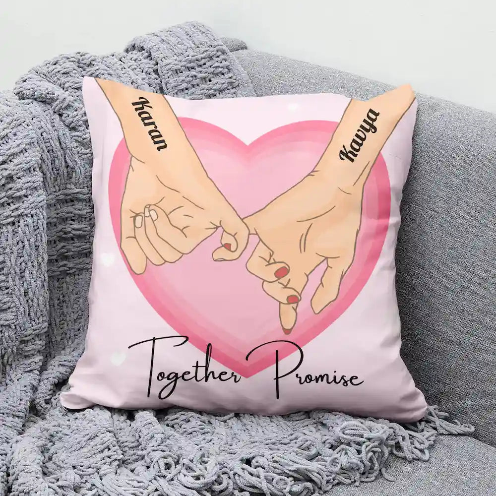 Personalised Pinky Promise Cushion