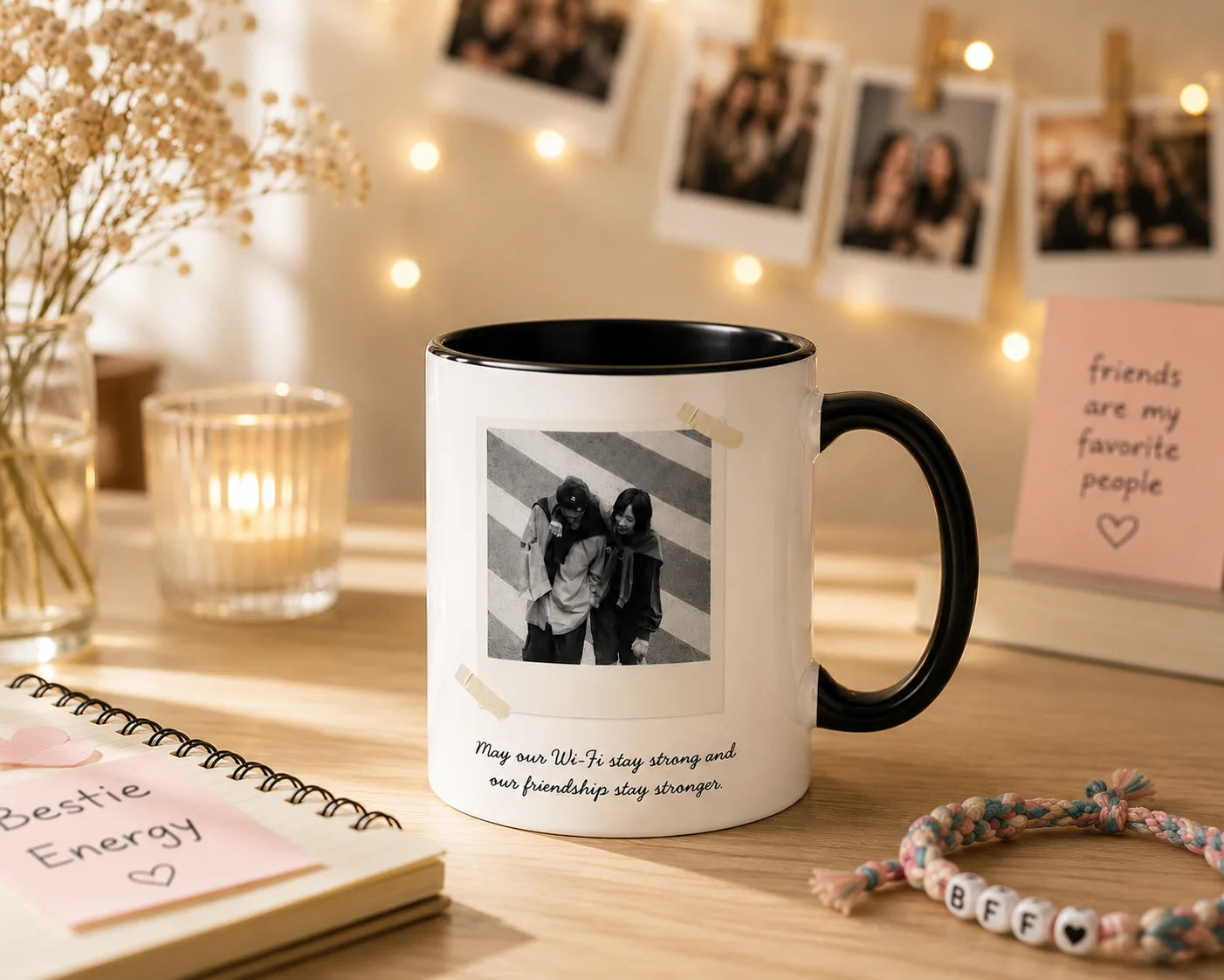 Personalized Friendship Polaroid Photo Ceramic Mug