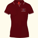 Women's Tipped Elegance Polo T-shirt with Embroidered Logo