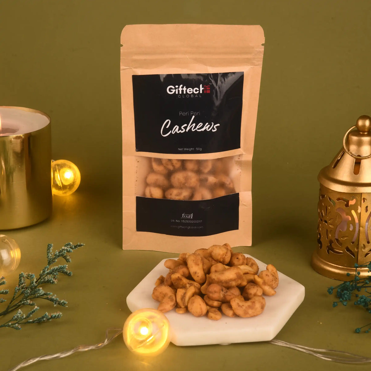 Peri Peri Cashews – Spicy Roasted – 50g