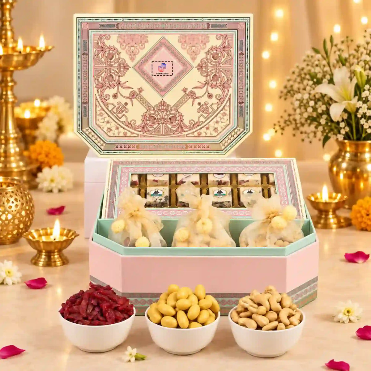 Meher Premium Diwali Dry Fruit & Mithai Hamper