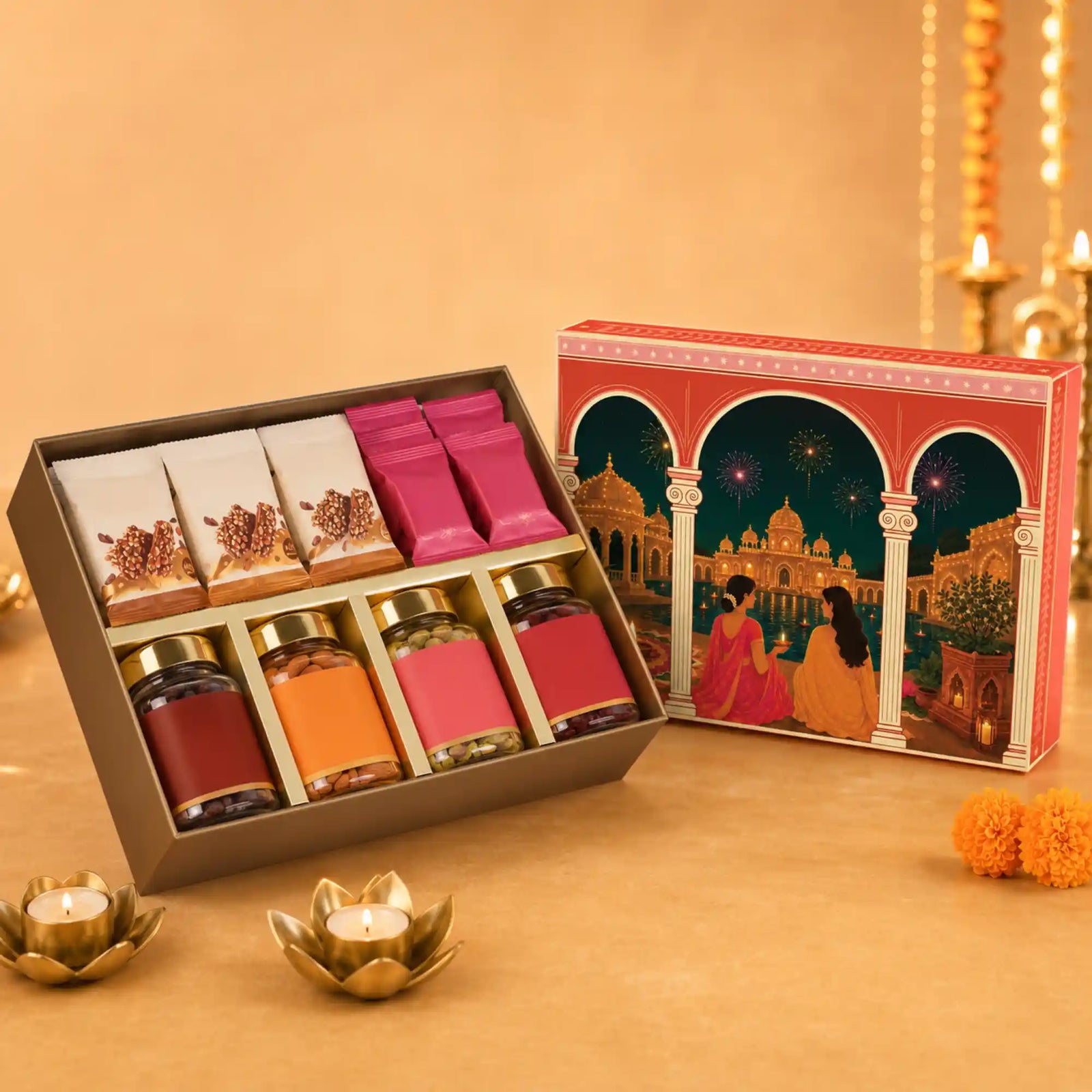Rajmahal Box – Premium Festive Chocolate & Nut Hamper