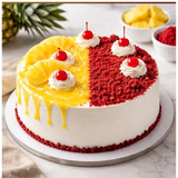 Red Velvety Pineapple Cake